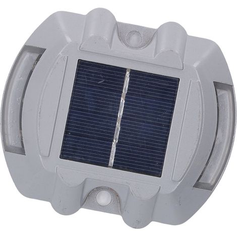 Lampe de terrasse solaire, veilleuse étanche, réfléchissante, feu de signalisation clignotant, adaptée à une utilisation intérieure et extérieure, lumière blanche.
