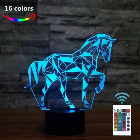 VURAHOME - 3D-Pferdepuzzle mit farbenfroher, berührungsempfindlicher LED-Dekorationsbeleuchtung (16 Farben, Fernbedienung) (1/5)