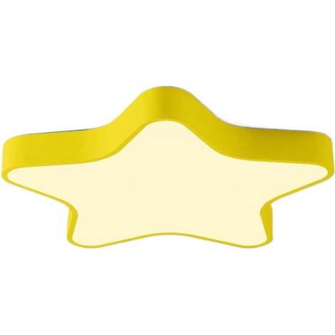 42cm LED ceiling light with yellow star design, dimmable for children's room (1/5)