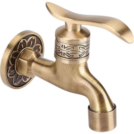 Robinet, antique européen, adapté pour piscine de balcon avec barboteur, tout en cuivre (1/4)