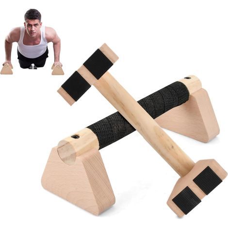 2 stuks push-up-board, 25 cm, met antislip handgrepen, dikke grip, belasting tot 300 kg, voor gymnastiek thuis, yoga, 2 stuks (1/5)