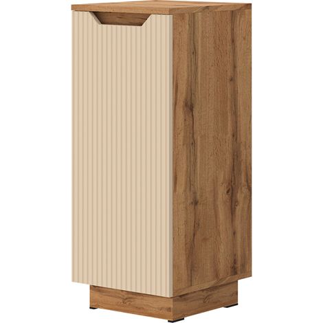 mobiletto bagno Lotta, Rovere/cashmere a righe, 33.4 x 81.9 cm, Vicco (1/5)