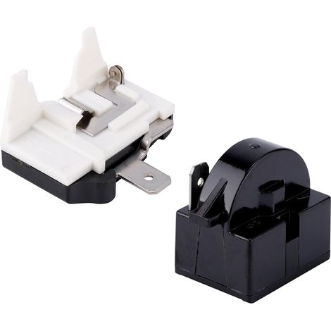 Relais de Démarrage Frigo QP2-4,7, 1 Broche Relais Réfrigérateur avec Protecteur de Surcharge de Réfrigérateur 6750C-0005P pour LG Mini Réfrigérateurs Compresseur Réfrigérateur (1/5)