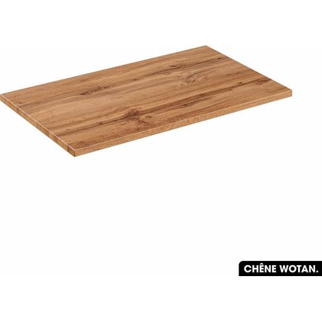 Plan de vasque en bois CHÊNE WOTAN L.80 x P.46,5 x H.2 (1/4)