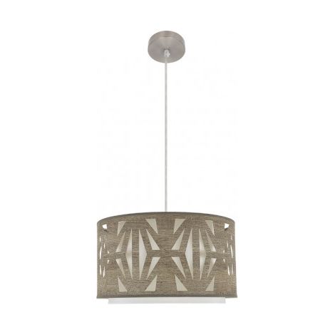 Luminaire Abrila Katerina gris 40 cm métal textile