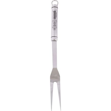 KitchenCraft Forchetta professionale per intagliare la carne, manico ovale lungo, acciaio inossidabile, accessorio da cucina essenziale per servire, argento