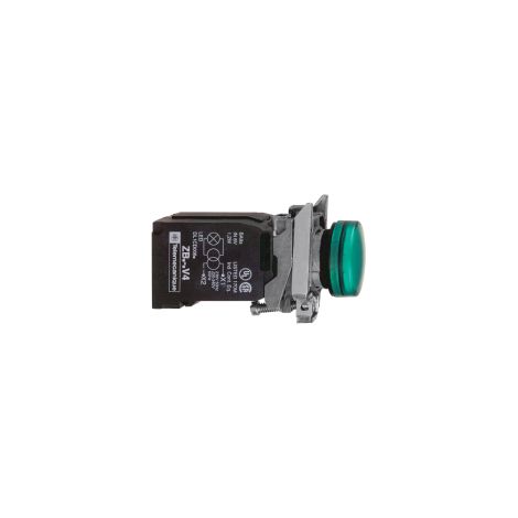 Harmony XB4 - voyant direct - pour BA9s - 250VAC - Ø22 - cabochon lisse vert  - XB4BV63 (1/3)