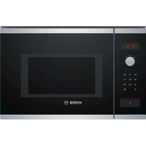Bosch – Micro-ondes encastrable 38 cm BFL553MS0 – 900 W – H38,2 x L59,4 x P38,8 cm – Inox – Cleaning Assistance (1/10)