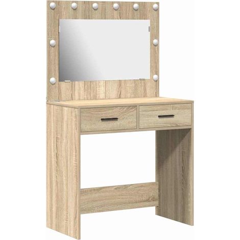 Maison Exclusive - Mesa Tocador con cajón Roble Sonoma 78,5 x 41