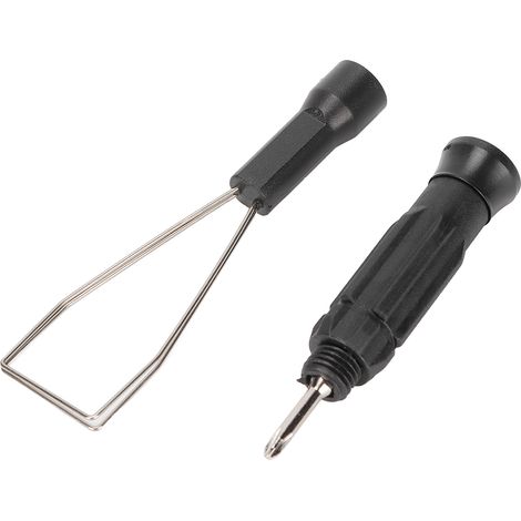 Schwarzer Tastenkappenabzieher für mechanische Tastaturen, Werkzeug zum Reinigen und Entfernen von Tasten mit integriertem Schraubendreher. (1/5)