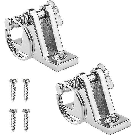 Lot de 2 charnières de pont à 90° pour bimini avec axe amovible - Accessoires de fixation pour bimini (1/4)