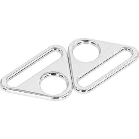 10 Pcs 38mm Ajusteur Triangle avec Barre Clip Pivotant Boucle Anneau Coulé Triangle Boucle Chaîne et Bandage Connecteur(Bai Lat) (1/5)