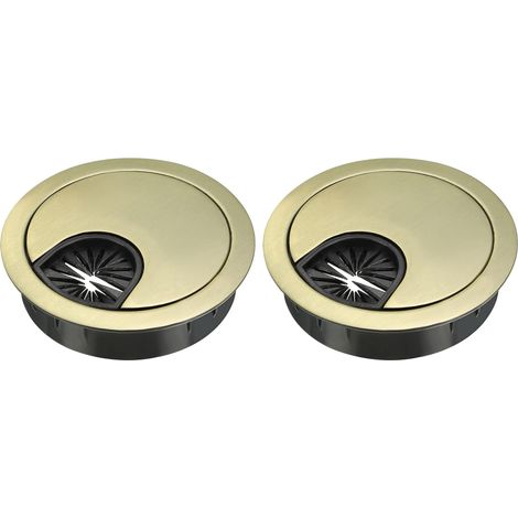 2 pcs Schreibtisch Kabelloch Abdeckung pour bureau maison Tagesablauf 50 mm Bronze (1/5)