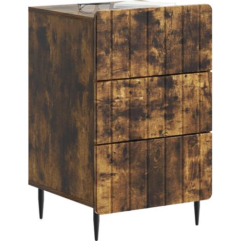 Maison Exclusive - Armadio da Notte con cassetto Rovere Fumo 43x 41 x 68 cm