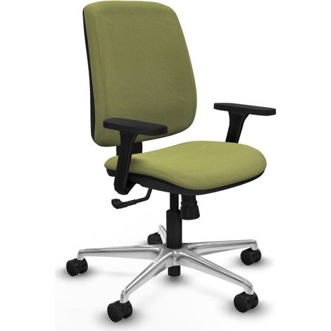 Chaise de bureau piqueras y crespo ergonomique vert olive mousse injectée (1/2)