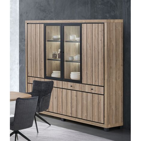Vaisselier/argentier contemporain 241 cm chêne summer Eluard (1/5)