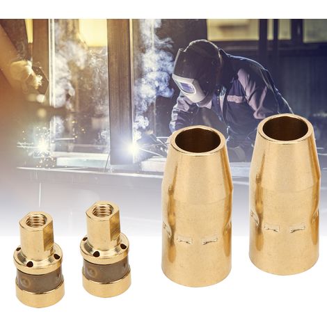 14-teiliges Zubehörset für Schweißpistolen: Kontaktdüse, Gasverteilerdüse für H10/M100/M150 (1/5)