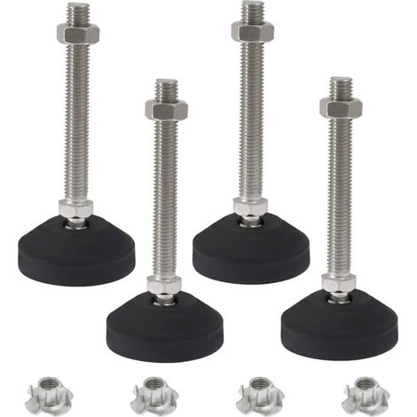 Jeu De 4 Coussinets Nivelants Réglables Et Rotatifs Pour Meubles, Tables, Chaises Et Armoires