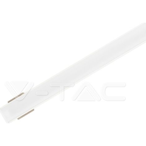 Perfil de aluminio blanco V-TAC para tira LED (longitud máxima: 12,4 mm) 2000 x 17,4 x 7 mm