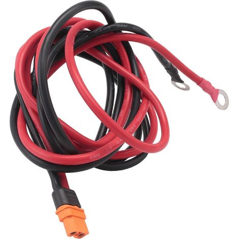 Câble d'extension XT60i avec connecteur femelle 10AWG vers cosse à anneau torique pour centrale électrique et générateur solaire (1/5)