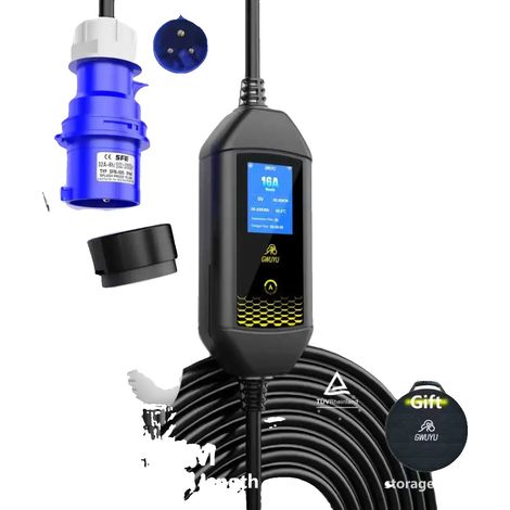 Chargeur EV, Compatibilité Type 2, Conception Résistante aux Intempéries, APP 7KW 4M M62 (1/2)