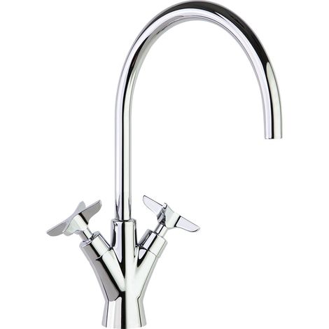 Robinet à double commande avec bec pivotant de 170 mm - ADAGIO - Ramón Soler - Finition : Chromé (1/2)