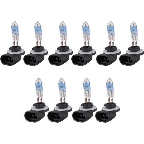 10Pcs 881 100W 12V Ampoule de Brouillard Halogène Super Blanc pour Voiture Automatique (1/2)