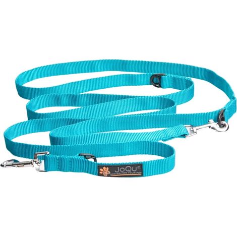 Correa ajustable JoQu® Classic turquesa de 250 cm para perros pequeños