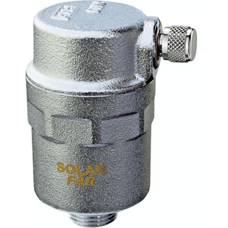 Válvula de purga de aire automática con descarga en posición horizontal para sistemas solares FAR 2042  1/2"