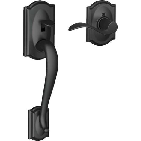 FE285 622 Acc CAM RH Demi-poignée inférieure, garniture intérieure Camelot, noir mat (1/5)