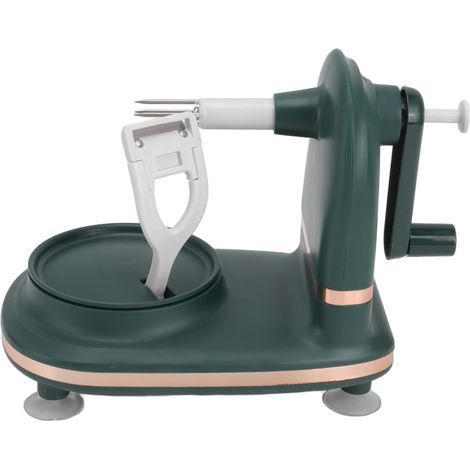 Pelador de frutas, pelador de frutas y verduras manual de acero inoxidable con manivela, fácil de usar, pelador pequeño y rápido, pelador de manzanas duradero con base de ventosa, adecuado para el uso (1/5)