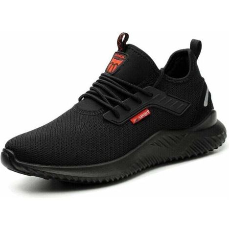Sicherheitsschuhe, leichte Sicherheits-Sneaker für Damen und Herren, Arbeitsschuhe, Stahlkappenschutz, Bauschuhe, rutschfest, Größe 44 EU