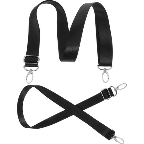 Sangles de Jambe Élastiques Noires Lot de 2 Mousquetons Métalliques Pivotants pour Couvertures de Chevaux en Extérieur (1/5)