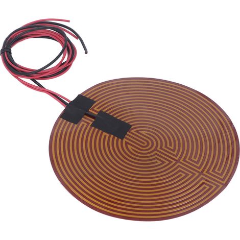 Film chauffant PI 220mm rond, chauffage rapide sécurisé, thermistance 100K, adhésif puissant, polyimide pour imprimante 3D, DC24V 180W (1/5)