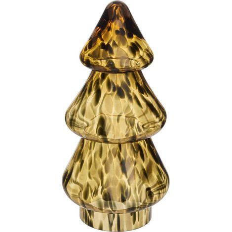 Albero di natale decorativo in vetro con motivo leopardato, altezza 30 cm - Feeric lights & christmas