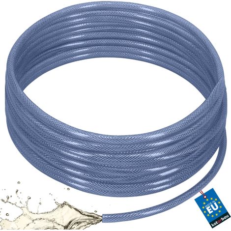 KOTARBAU® Tuyau Eau ø 12,5 mm / 3 mm - Tuyau Compresseur d'air 50 m - Tuyau PVC Souple - Transparent - Tuyau Arrosage Renforcé (1/4)