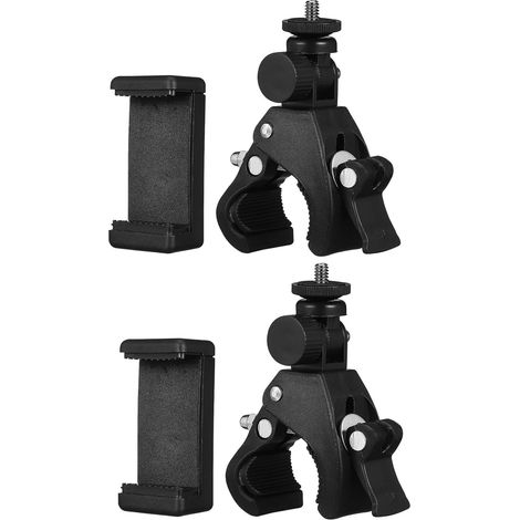 Lot de 2 Supports de téléphone pour Poussette : Support Rotatif à 180° pour téléphone Portable, Compatible avec vélo, Tapis de Course, Chariot de supermarché, Fauteuil Roulant, (1/5)