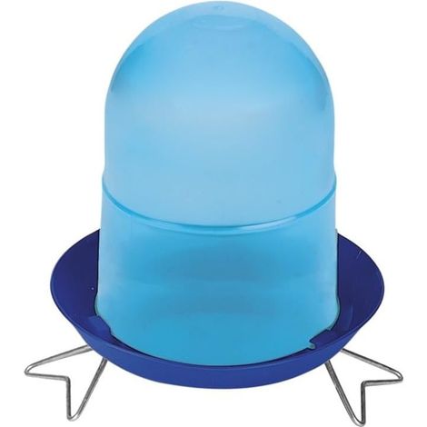 Comedero 1ª edad pollitos 1,5 Kg con patas, 19x20cm, azul