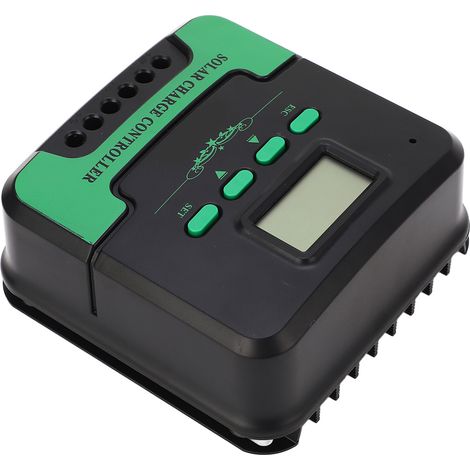 10A MPPT-Solarladeregler mit LCD-Bildschirm, adaptivem 12V/24V-Solarpanel, 5V 3A USB-Ausgang, intelligenter Batterieregler (1/5)