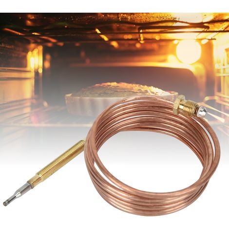 Kit de thermocouple pour cuisinière à gaz, sonde de détection de température avec écrou, équipement de sécurité pour chauffage (1500mm) (1/5)