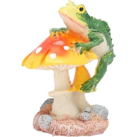 Statue animale Ornements d'animaux Jardinage Champignon d'animaux Petits ornements Micro Paysage DIY Faire des décorations de (1/4)