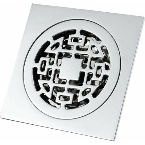 Carré Canal de drain de douche Cheveux catcher-10x10cm, Cuivre Anti odeur Douche, siphon de cheveux Grand-déplacement Douche Les grilles d’écoulement (1/5)