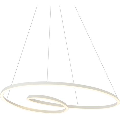 QAZQA Skandinavische Hängelampe Beige 110cm inkl. LED 3-Stufen