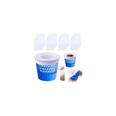 20 pezzi di calze per skimmer da piscina, calze per skimmer da piscina per cestello, filtro skimmer in nylon per la pulizia di particelle, foglie, schiuma, capelli - Crezuo