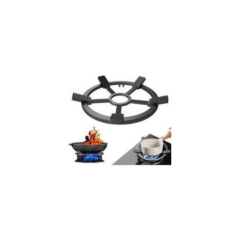 Anneau de wok en fonte, réducteur d'anneau de gaz, support de plaque de cuisson à gaz, bague de support pour wok en fonte, support pour cafetière à moka, support réducteur pour cuisinière à (1/5)