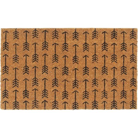 vidaXL Tapis de porte naturel 45x75 cm fibre de coco touffeté (1/5)