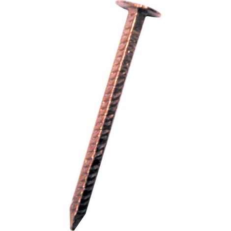 Pointe en Vrac Tête Extra Large Carrée Crantée Cuivre - 3x3x45 mm en Seau de 5 kg - D-Work (1/2)