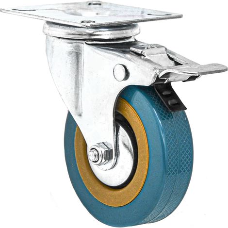 1 Pieza 360° Ruedas Giratorias con Freno 75mm - Rueda Carga Pesada para Muebles