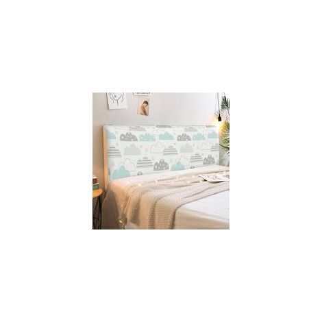 Nuage150cm Enfants Housse de Tête de Lit Extensible Couverture de Tête de Lit Anti-Poussière Stretch Doux Protecteur pour Tête de Lit pour Lits Simples Doubles King Size