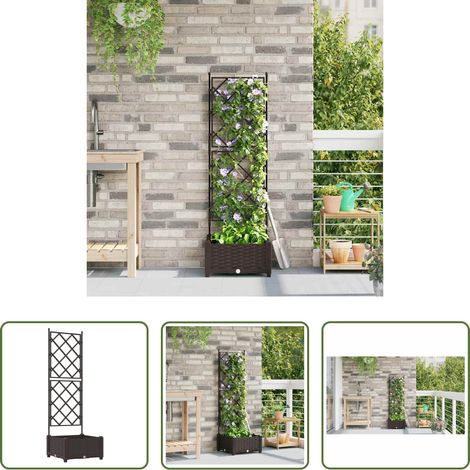 Pot de jardin - Cache-pot de jardin Marron 40 x 40 x 125,5 cm Acier (1/5)